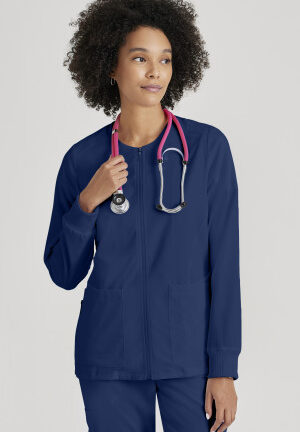 GRSW873A Spandex Stretch Gianna Warm-Up Jacket Navy