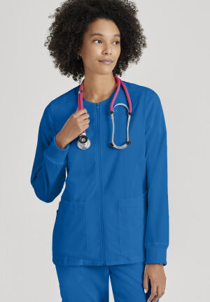 GRSW873A Spandex Stretch Gianna Warm-Up Jacket Royal