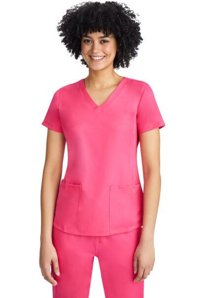 2500 HH Works Monica V-Neck Top Hot Pink