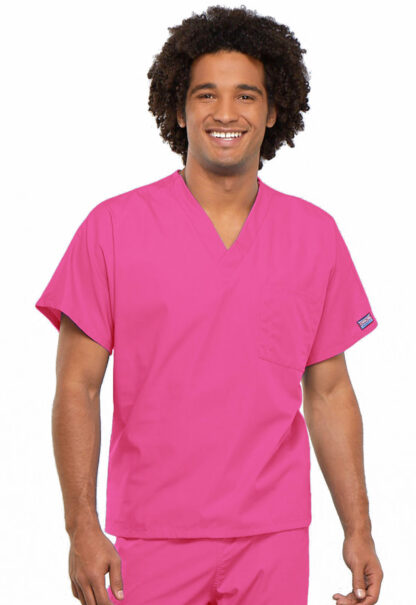 4777 Originals Unisex 1 Pocket V-Neck Tunic Hot Pink