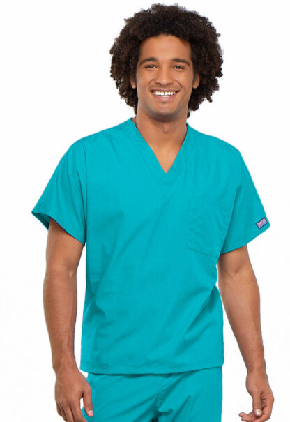 4777 Originals Unisex 1 Pocket V-Neck Tunic Turquoise