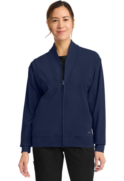 CK353 Achieve Zip-Front Warm Up Jacket Navy