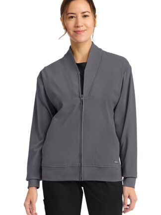 CK353 Achieve Zip-Front Warm Up Jacket Pewter