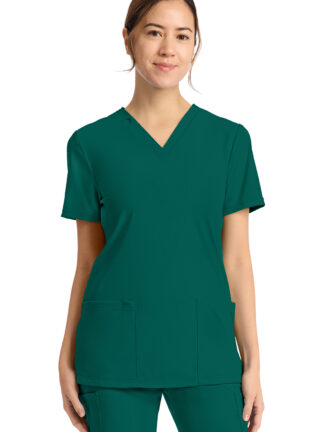 CK832 Achieve 2-Pocket V-Neck Top Hunter