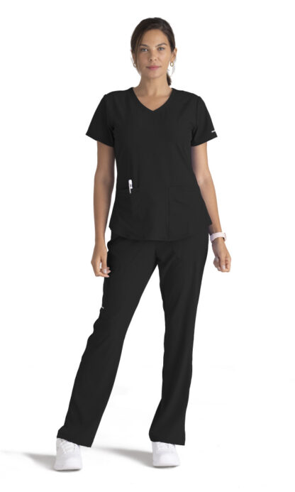 SK101 Skechers Breeze V-Neck Top Black