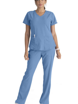 SK101 Skechers Breeze V-Neck Top Ceil Blue