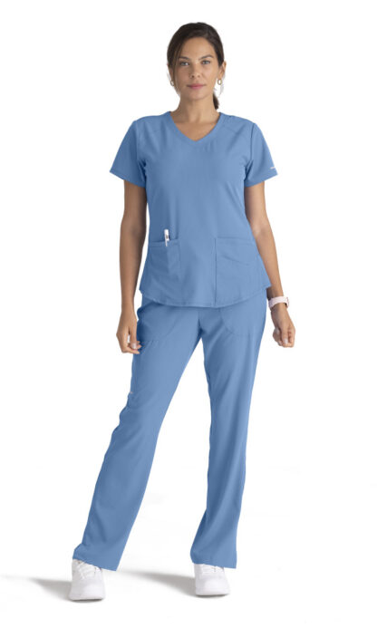 SK101 Skechers Breeze V-Neck Top Ceil Blue