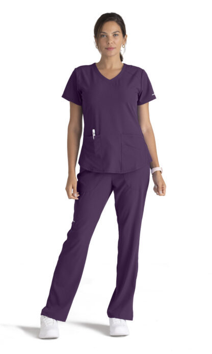 SK101 Skechers Breeze V-Neck Top Eggplant