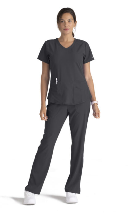 SK101 Skechers Breeze V-Neck Top Pewter