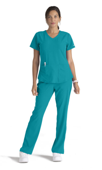 SK101 Skechers Breeze V-Neck Top Teal Blue