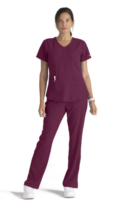 SK101 Skechers Breeze V-Neck Top Wine