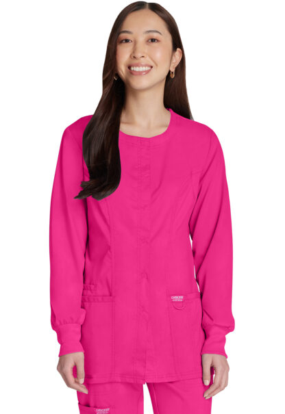 WW310 Revolution Snap-Front Warm-up Jacket Hot Pink