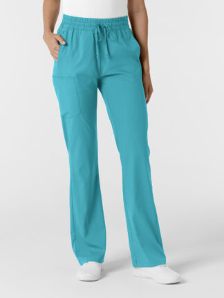 5251 Boundless Drawstring Bootcut Pant Teal Blue