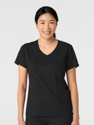 6251 Boundless 2-Pocket V-Neck Top Black