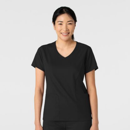 6251 Boundless 2-Pocket V-Neck Top Black