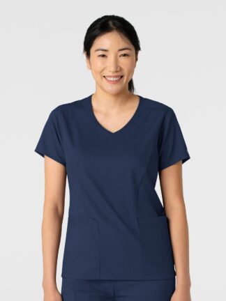6251 Boundless 2-Pocket V-Neck Top Navy
