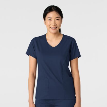 6251 Boundless 2-Pocket V-Neck Top Navy