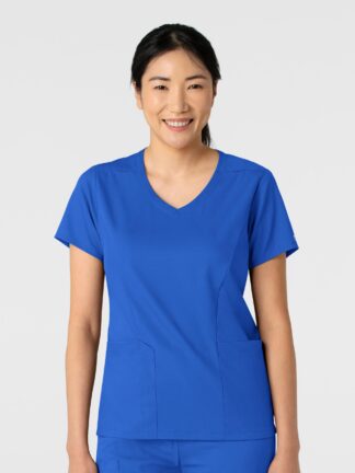 6251 Boundless 2-Pocket V-Neck Top Royal