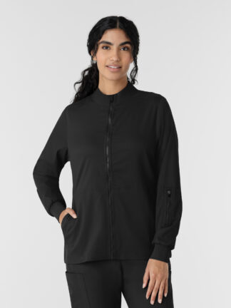 8151 Boundless Zipper Warm-Up Jacket Black