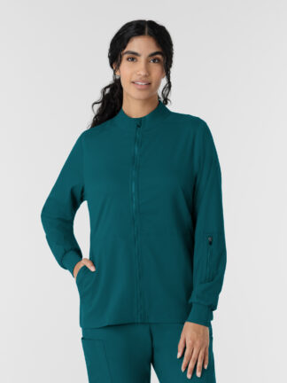 8151 Boundless Zipper Warm-Up Jacket Caribbean Blue