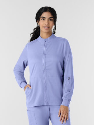 8151 Boundless Zipper Warm-Up Jacket Ceil Blue