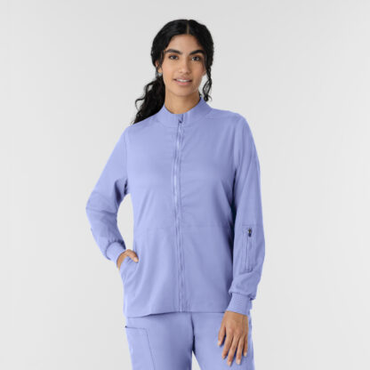 8151 Boundless Zipper Warm-Up Jacket Ceil Blue