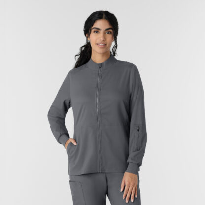 8151 Boundless Zipper Warm-Up Jacket Pewter