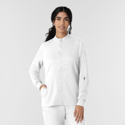 8151 Boundless Zipper Warm-Up Jacket White