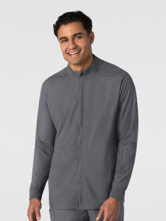 8351 Boundless Zipper Warm-Up Jacket Pewter
