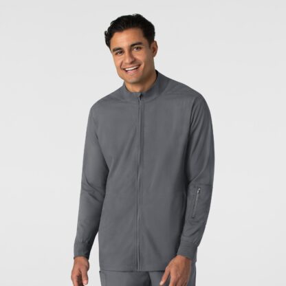 8351 Boundless Zipper Warm-Up Jacket Pewter
