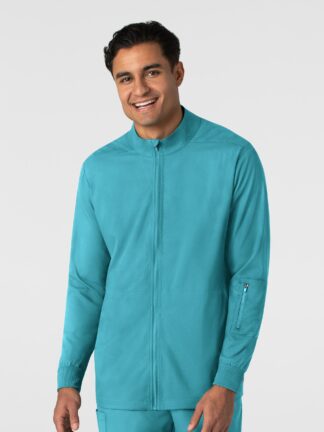 8351 Boundless Zipper Warm-Up Jacket Teal Blue
