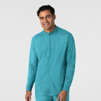 8351 Boundless Zipper Warm-Up Jacket Teal Blue