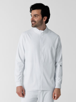 8351 Boundless Zipper Warm-Up Jacket White