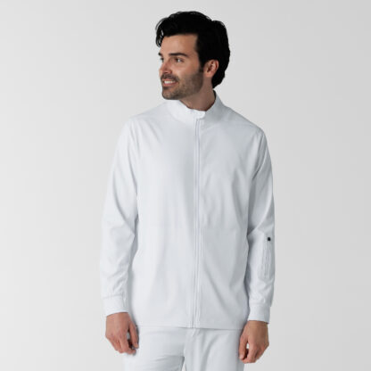 8351 Boundless Zipper Warm-Up Jacket White