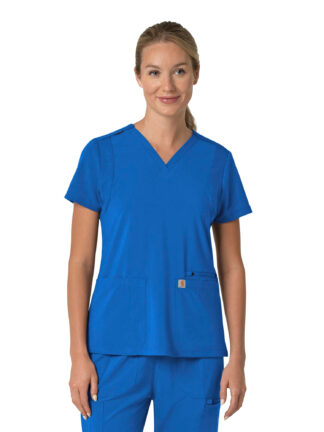 C13210 Force Cross-Flex Flex Panel V-Neck Top Royal