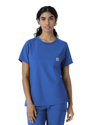 C13510 Force Cross-Flex Crew Neck Scrub Top Royal