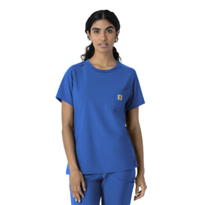 C13510 Force Cross-Flex Crew Neck Scrub Top Royal