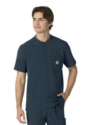 C16310 Force Cross-Flex Henley Top Navy