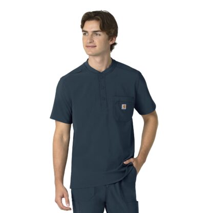 C16310 Force Cross-Flex Henley Top Navy