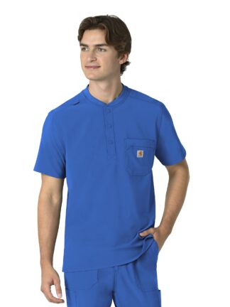 C16310 Force Cross-Flex Henley Top Royal