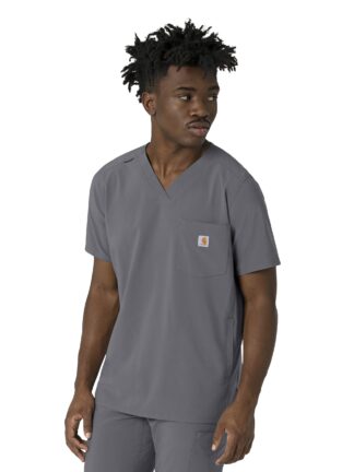 C16410 Force Cross-Flex V-Neck Top Pewter
