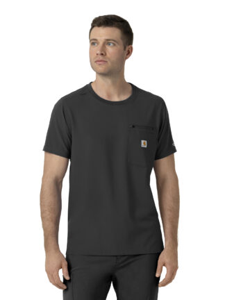 C16510 Force Cross-Flex Crew Neck Top Black