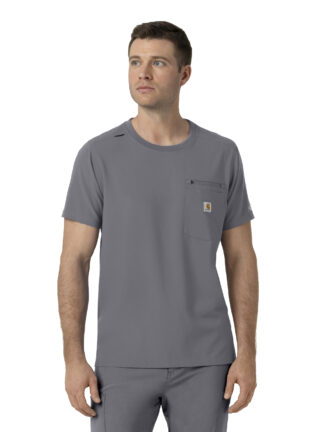 C16510 Force Cross-Flex Crew Neck Top Pewter