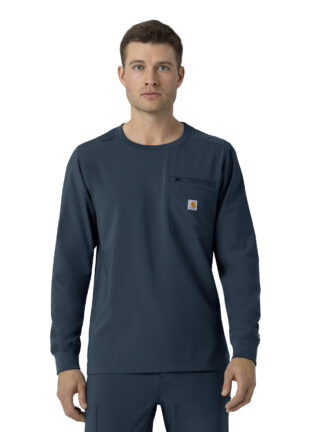 C16610 Force Cross-Flex Crew Neck Long Sleeve Top Navy