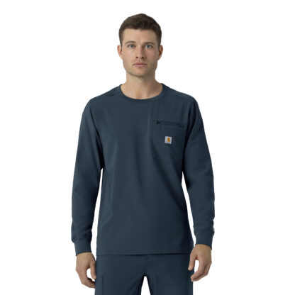 C16610 Force Cross-Flex Crew Neck Long Sleeve Top Navy