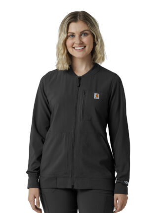 C82410 Force Cross-Flex Lightweight Scrub Jacket Black