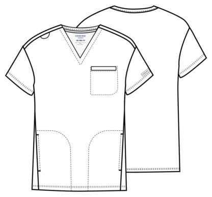 CK729 Achieve 3-Pocket V-Neck Top Ceil Blue - Image 2