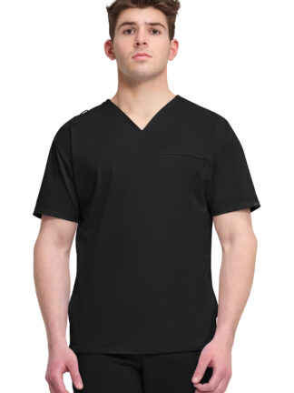 CK729 Achieve 3-Pocket V-Neck Top Black