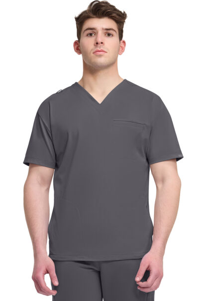 CK729 Achieve 3-Pocket V-Neck Top Pewter