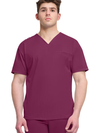 CK729 Achieve 3-Pocket V-Neck Top Wine